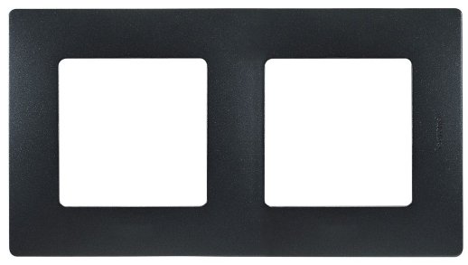 Рамка LegranD Рамка 2 поста ETIKA, антрацит (672582)