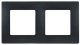 Рамка LegranD Рамка 2 поста ETIKA, антрацит (672582)