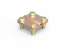 Соединитель пруток - полоса, 57х57 мм, медь (NG3102CU)