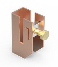 Скоба-держатель полосы ДКС Скоба-держатель полосы с болтом, медь (ND2312CU)