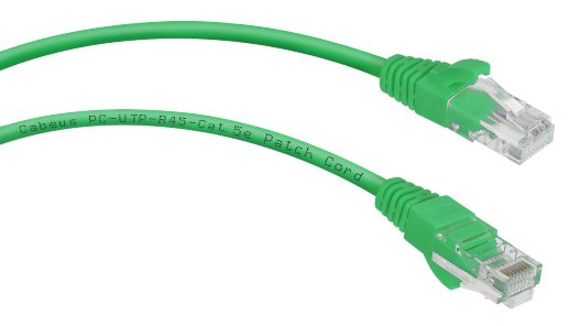 Патч-корд медный CABEUS PC-UTP-RJ45-Cat.5e-0.3m-GN (7659c)