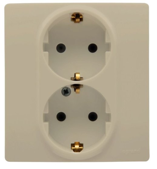 Розетка LegranD Розетка 2 х 2К+З ETIKA, слоновая кость (672323)