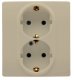 Розетка LegranD Розетка 2 х 2К+З ETIKA, слоновая кость (672323)