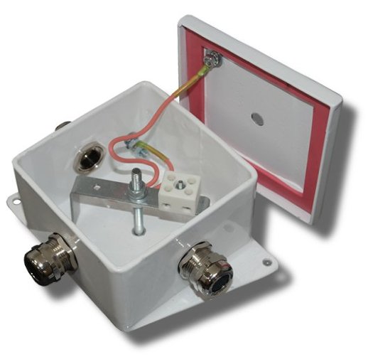 Коробка монтажная огнестойкая Гефест КМ-О (2к*6,0)-IP66-120х120, семь вводов