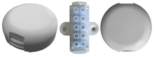 Коробка коммутационная для 5х2 проводов Магнито-Контакт УК-2П с клеммной колодкой, 5 контактов, белый (Магнито-Контакт)