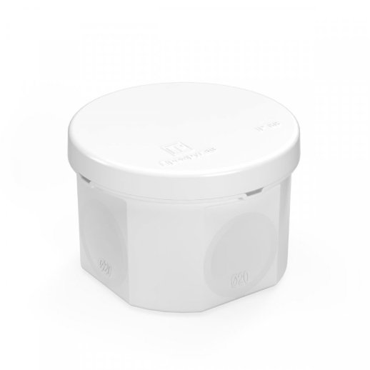 Коробка распределительная 70х50 для прямого монтажа двухкомпонентная безгалогенная (HF) белая (60-0110-9003)