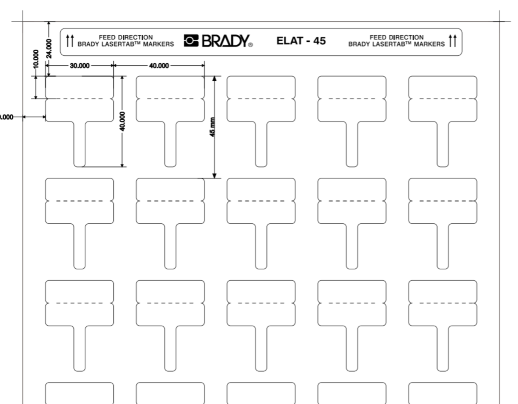 Этикетка Brady ELAT-45-425 (уп. 25 листов)