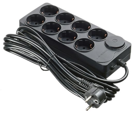 Сетевой фильтр Ippon Ippon BK238-16 черный, 3м (1192717)