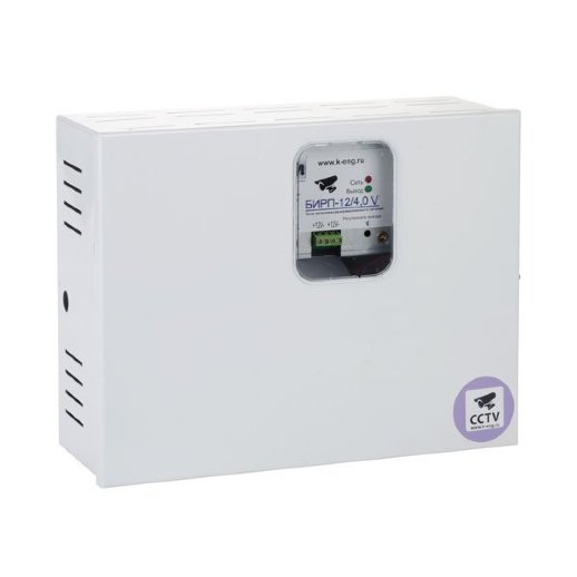Источник вторичного электропитания резервированный для систем видеонаблюдения К-Инженеринг БИРП-12/4,0V (Video)