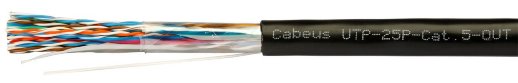 Кабель «витая пара» (LAN) для структурированных систем связи CABEUS UTP-25P-Cat.5-OUT (7467c)