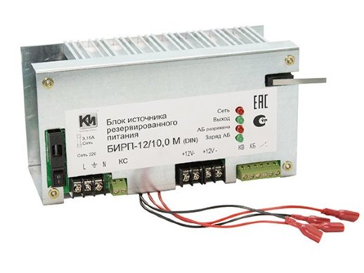 Источник вторичного электропитания резервированный с креплением на DIN рейку К-Инженеринг БИРП-12/10,0М (DIN)