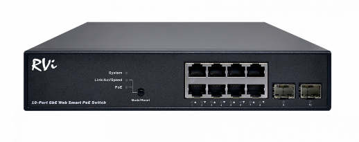 Коммутатор с питанием по PoE RVi RVi-2NSXM08G-2S