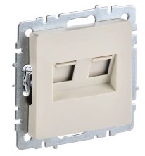 Розетка RJ45 РК10-2-БрКр кат.5E, бежевый BRITE (BR-K20-1-K10)