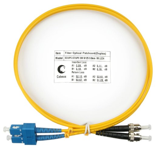 Патч-корд оптический CABEUS FOP(d)-9-SC-ST-10m (8386c)