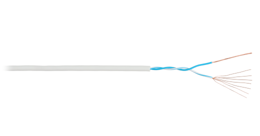 Кабель «витая пара» (LAN) для структурированных систем связи NIKOLAN U/UTP 1pair, Cat.3, Patch, In, LSZH (1010C-GY)