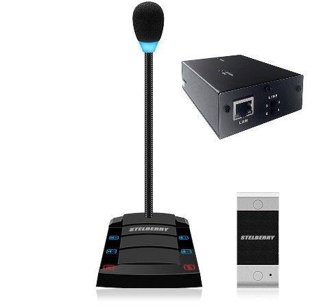 Устройство переговорное клиент-кассир, дуплексное, с записью переговоров STELBERRY SX-400/1