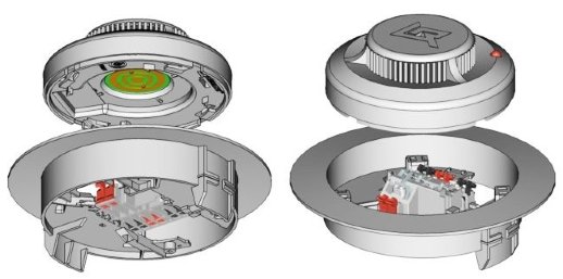 Извещатель пожарный дымовой оптико-электронный точечный Рубеж ИП 212-141М для подвесного потолка