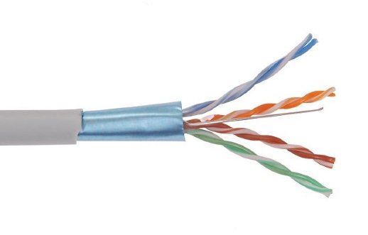 Кабель симметричный (витая пара), серый ITK F/UTP 4x2х24AWG кат.5E solid PVC (LC1-C5E04-311)