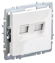 Розетка RJ45 РК10-2-БрБ кат.5E, белая BRITE (BR-K20-1-K01)