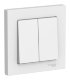 Выключатель 2-кл AtlasDesign, в сборе, белый (ATN000152)