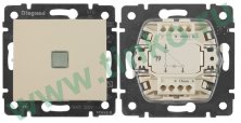 Переключатель Valena на 2 направления, с подсветкой, слоновая кость (774326)