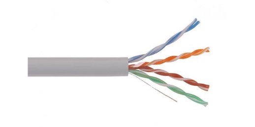 Кабель симметричный (витая пара), серый ITK U/UTP 4x2х24AWG кат.5E solid LSZH (LC1-C5E04-121)