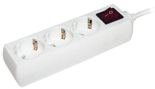 Удлинитель с выключателем IEK У03К 3 места, 5м (WYP10-16-03-05-ZK-N)