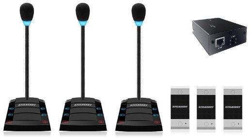 Устройство переговорное клиент-кассир, дуплексное, с записью переговоров STELBERRY SX-400/3