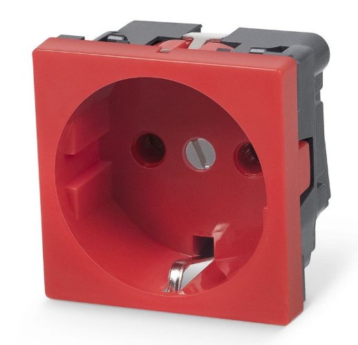 Розетка 2к+3, 45х45 мм, красная (147102 RD) Simply Connect Розетка 2к+3, 45х45 мм, красная (147102 RD)