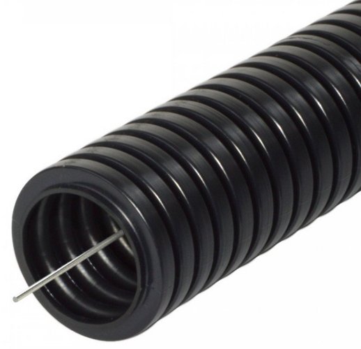 Труба гофрированная ПА негорючая (НГ) стойкая к ультрафиолету (УФ) черная с/з D=20 мм (PR02.0102)