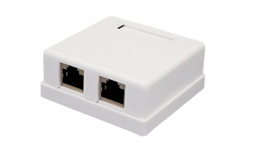 Компьютерная розетка SUPRLAN Розетка настенная RJ-45, 8P8C, Cat.6, 2 порта FTP (10-0353)
