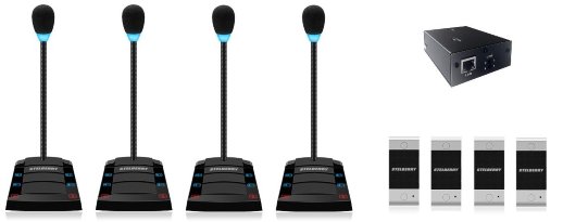 Устройство переговорное клиент-кассир, дуплексное, с записью переговоров STELBERRY SX-400/4