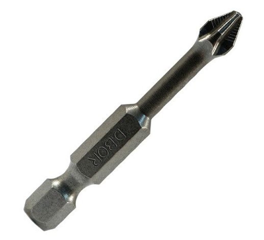 Биты намагниченные, E 6,3 D.BOR Биты Pz2x50 мм, Torsion, ACR2 (10шт) (D-MTA-PZ02-050-010)