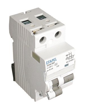 Автоматический выключатель дифференциального тока Efapel АВДТ 1P+N-6KA-30MA-AC-C-20A (55320 6BY)
