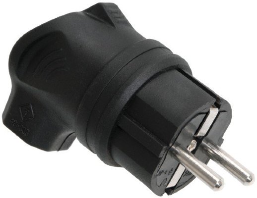 Вилка с боковым вводом IEK ВБу3-1-0м ОМЕГА IP44 (PKR01-U-016-2-K02)