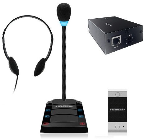 Устройство переговорное клиент-кассир, дуплексное, с записью переговоров STELBERRY SX-401/1