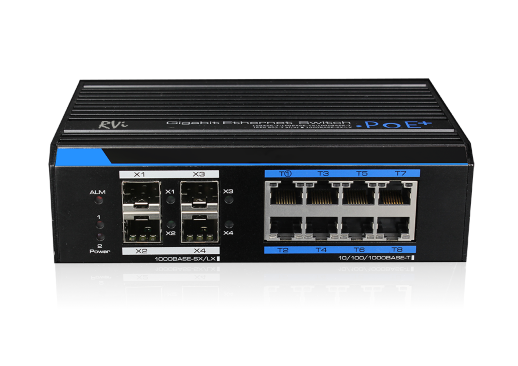 Коммутатор с питанием по PoE RVi RVi-2NSIM08G-4S