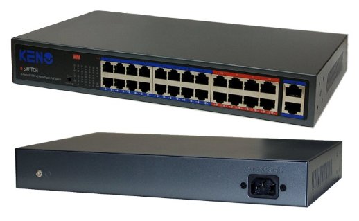 Коммутатор с питанием по PoE KENO KN-SW2402POE+