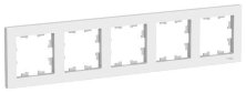 Рамка 5-местная AtlasDesign, универсальная, белый (ATN000105)