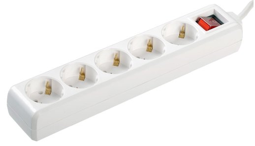 Удлинитель с выключателем IEK У05К 5 мест, 5м (WYP10-16-05-05-ZK-N)