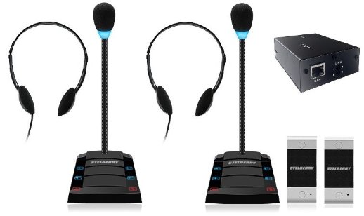 Устройство переговорное клиент-кассир, дуплексное, с записью переговоров STELBERRY SX-401/2