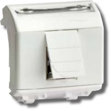 Розетка RJ-45 Brava 2 модуля белая (76450B)