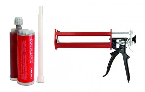 Комплект (2 баллона двухкомпонентной огнестойкой пены DN1201 + пистолет DN1202) ДКС Комплект (двухкомпонентная огнестойкая пена + пистолет) (DN1220)