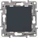 Выключатель LegranD Выключатель 10AX-250В ETIKA, антрацит (672601)