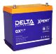 Аккумулятор герметичный свинцово-кислотный Delta Delta GX 12-55