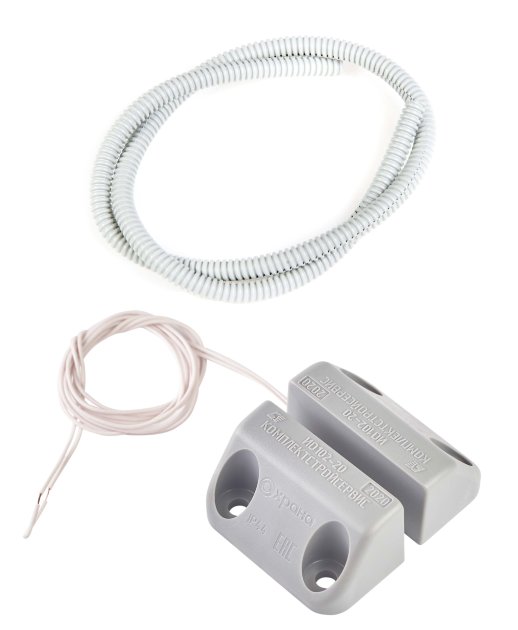 Извещатель охранный точечный магнитоконтактный, кабель в пластмассовом рукаве КомплектСтройСервис ИО 102-20 Б2П (2)