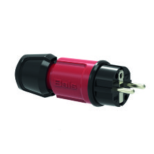 Вилка Schuko 16A 3p(2P+E) 250V IP44 красный MULTI-GRIP (7373)