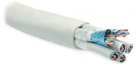 Кабель «витая пара» (LAN) для структурированных систем связи Hyperline FUTP24W-C5-S24-IN-LSZH-GY