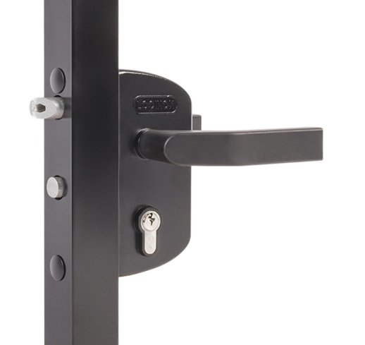 Замок механический для калиток Locinox LTKZ4040 P1L (цвет: RAL 9005, черный)
