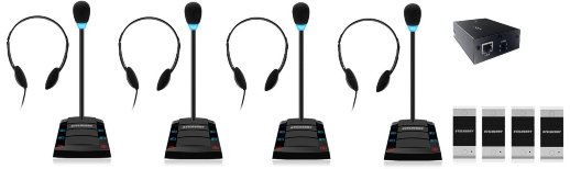 Устройство переговорное клиент-кассир, дуплексное, с записью переговоров STELBERRY SX-401/4